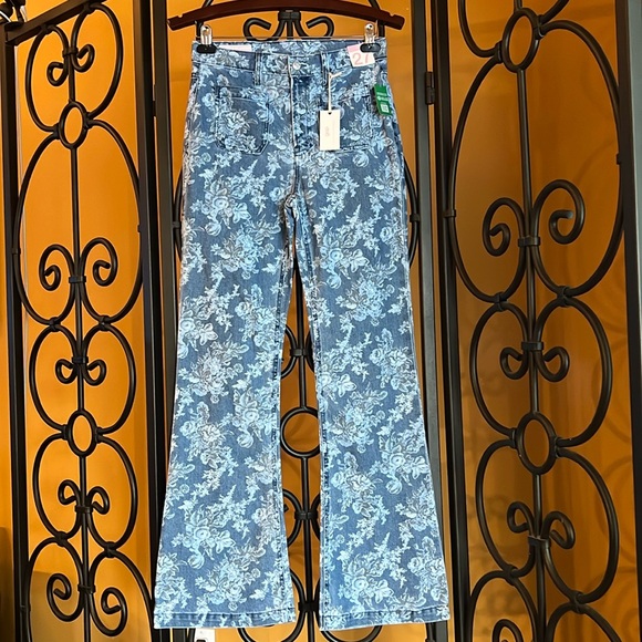 gap x LoveShackFancy Denim - GAP x LOVESHACKFANCY 70’s Flare High Rise Jeans